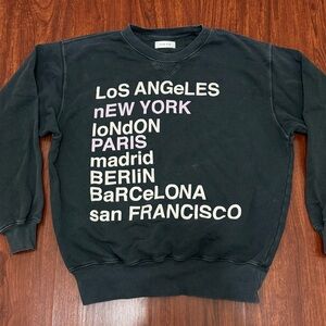 ANINE BING - City Love Crewneck Sweatshirt - Women’s Size Small